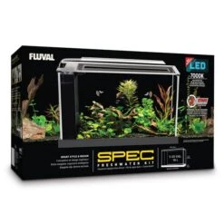 Fluval Spec Nano-Aquarium -Haustierprodukte 10516 fluval spec 5 19l schwarz verpackung