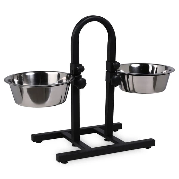 Kerbl Futterbar Inkl. Näpfe 2x2800ml Beidseitig Höhenverstellbar 4 Kerbl Futterbar Inkl. Näpfe 2x2800ml Beidseitig Höhenverstellbar – Bild 2