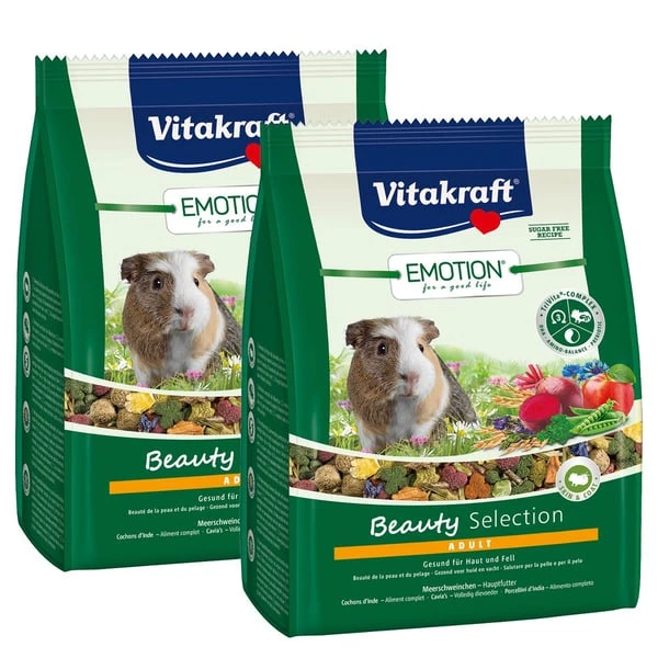 Vitakraft Emotion Beauty Selection Adult Meerschweinchen 2x1,5kg 3 Vitakraft Emotion Beauty Selection Adult Meerschweinchen 2x1,5kg