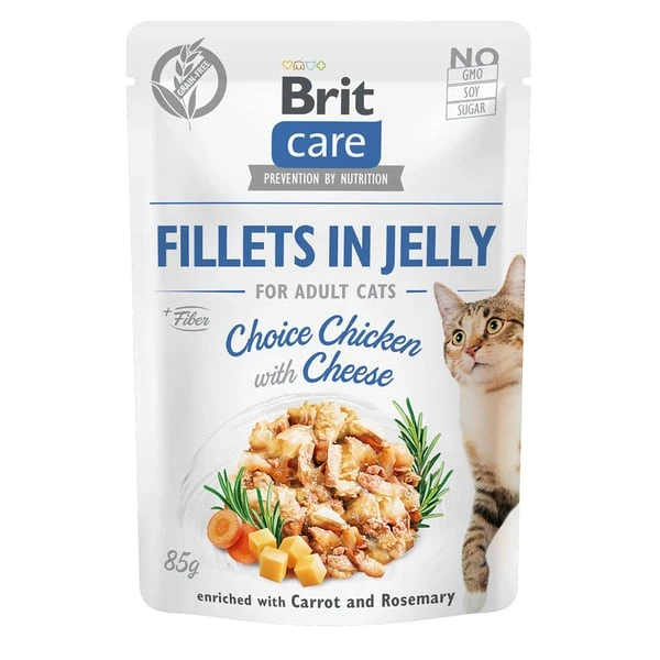 Brit Care Cat Fillets In Jelly Chicken & Cheese 3 Brit Care Cat Fillets In Jelly Chicken & Cheese