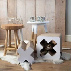 District 70 Kratzpappe Treasure Weiß -Haustierprodukte district 70 kratzpappe treasure weiss 4