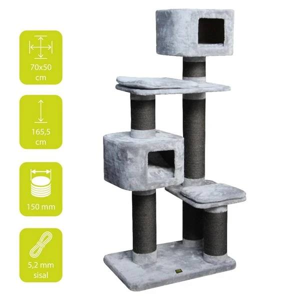 Ebi Kratzbaum Trend Rock Western Inn Grau 4 Ebi Kratzbaum Trend Rock Western Inn Grau – Bild 2