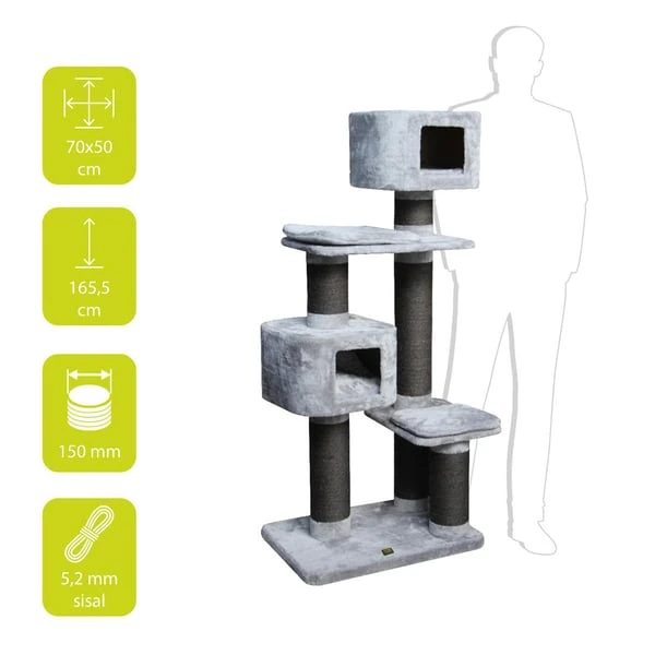 Ebi Kratzbaum Trend Rock Western Inn Grau 5 Ebi Kratzbaum Trend Rock Western Inn Grau – Bild 3