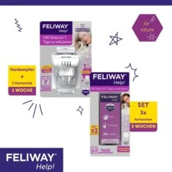 FELIWAY Help! Nachfüllset, Mit 3 Pheromonkartuschen -Haustierprodukte feliway help nachfullset mit 3 pheromonkartuschen 6