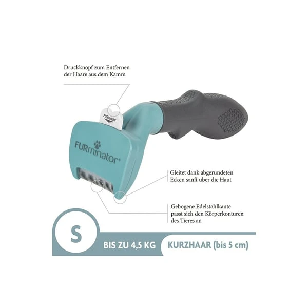 FURminator Katze Kurzhaar Bürste Für Unterwolle 4 FURminator Katze Kurzhaar Bürste Für Unterwolle – Bild 2