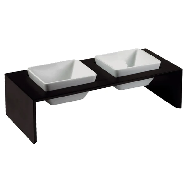 Replus Futterstation Meshidai Doppelnapf Schwarz 3 Replus Futterstation Meshidai Doppelnapf Schwarz