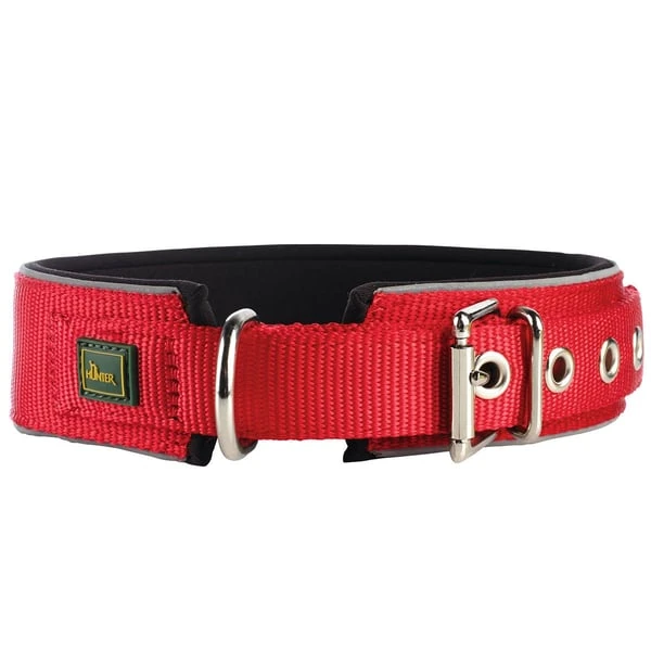 Hunter Neopren Reflect Halsband Rot/schwarz 3 Hunter Neopren Reflect Halsband Rot/schwarz