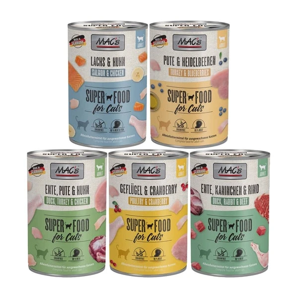 MAC's Cat Fleischmenü 60x400g Mixpaket 2 3 MAC's Cat Fleischmenü 60x400g Mixpaket 2