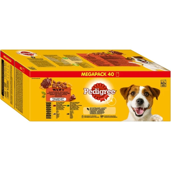 PEDIGREE Megapack Gemischte Selektion In Gelee 40x100g 3 PEDIGREE Megapack Gemischte Selektion In Gelee 40x100g