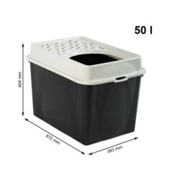 Rotho MyPet Katzentoilette Eco BERTY Schwarz/weiß -Haustierprodukte rotho mypet katzentoilette eco berty schwarz weiss 2