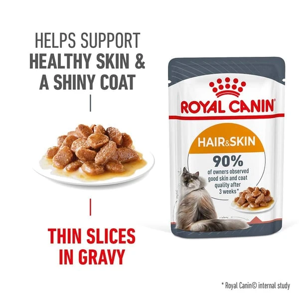 Royal Canin FCN Hair & Skin Gravy 3 Royal Canin FCN Hair & Skin Gravy