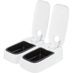 Trixie Futterautomat TX2, 2×300 Ml/ 27×7×24cm Weiß 11 Trixie Futterautomat TX2, 2×300 Ml/ 27×7×24cm Weiß -Haustierprodukte trixie futterautomat tx2 2x300ml 3