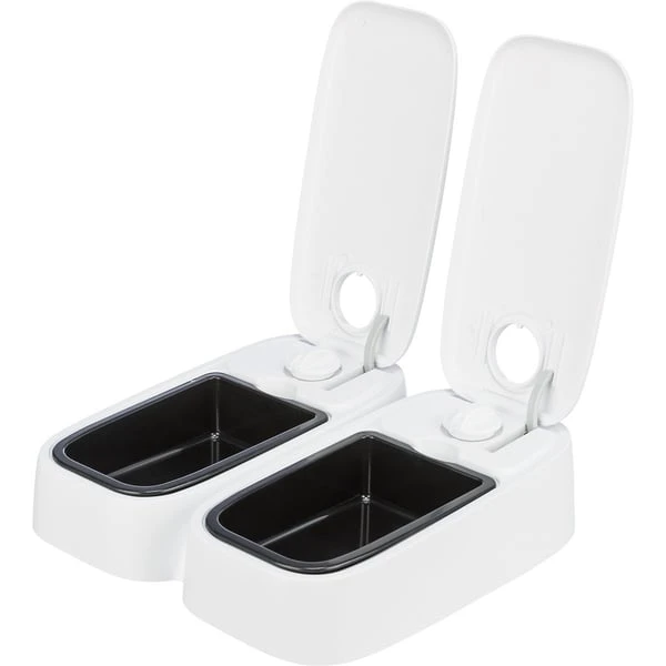 Trixie Futterautomat TX2, 2×300 Ml/ 27×7×24cm Weiß 5 Trixie Futterautomat TX2, 2×300 Ml/ 27×7×24cm Weiß – Bild 3