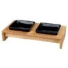 Trixie Napf-Set Keramik/Holz -Haustierprodukte trixie napf set keramik holz 2x0 2l