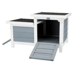 Trixie Natura Kleintierhaus Mit 2 Eingängen - Grau/weiß 14 Trixie Natura Kleintierhaus Mit 2 Eingängen - Grau/weiß -Haustierprodukte trixie natura kleintierhaus mit 2 eingangen grau weiss 2