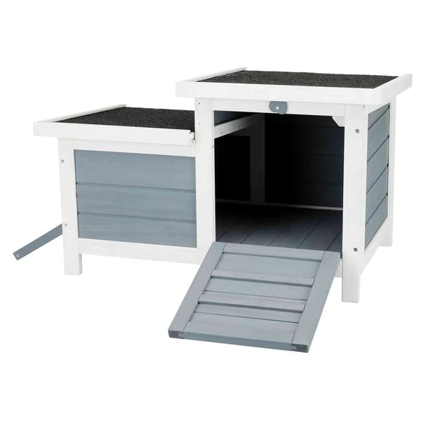 Trixie Natura Kleintierhaus Mit 2 Eingängen - Grau/weiß 6 Trixie Natura Kleintierhaus Mit 2 Eingängen - Grau/weiß – Bild 4