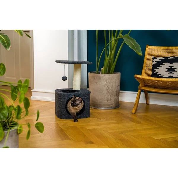 ZooRoyal Kratzbaum Lisa 58cm Filz Anthrazit 9 ZooRoyal Kratzbaum Lisa 58cm Filz Anthrazit – Bild 7