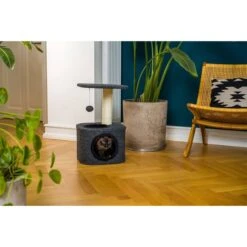 ZooRoyal Kratzbaum Lisa 58cm Filz Anthrazit 21 ZooRoyal Kratzbaum Lisa 58cm Filz Anthrazit -Haustierprodukte zooroyal kratzbaum lisa 8