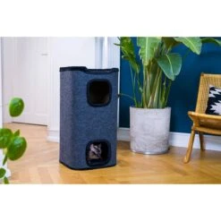 ZooRoyal Premium Kratztonne Jori 78cm Filz Anthrazit -Haustierprodukte zooroyal kratztonne jori 6