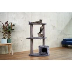 ZooRoyal Kratzbaum Lina 125cm Anthrazit -Haustierprodukte zooroyal kratzbaum lina 125cm anthrazit 1