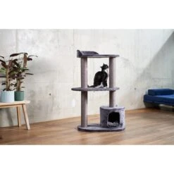 ZooRoyal Kratzbaum Lina 125cm Anthrazit -Haustierprodukte zooroyal kratzbaum lina 125cm anthrazit 2