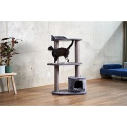 ZooRoyal Kratzbaum Lina 125cm Anthrazit -Haustierprodukte zooroyal kratzbaum lina 125cm anthrazit 3