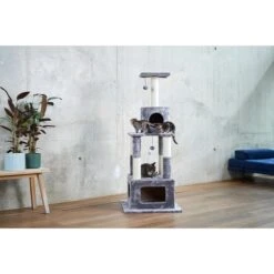 ZooRoyal Kratzbaum Mia 146cm Grau -Haustierprodukte zooroyal kratzbaum mia 146cm grau 3